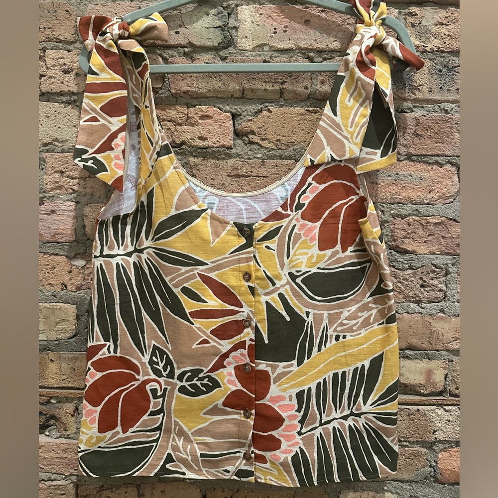 Sézane - Rick Top - Feuilles Vicky Print - US Size 4 - NWT